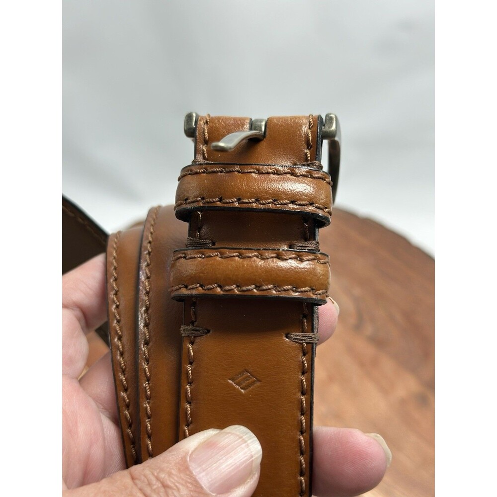 Joseph Abboud Genuine Leather Size 44 Made In Italy Cognac Brown Coffee